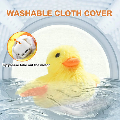 Exciting Rechargeable Automatic Chirping Duck Cat Toy with Flapping Wings and Catnip - Perfect Interactive Play for Indoor Cats!