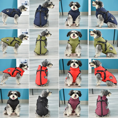 Ultimate Waterproof Winter Dog Coat with Built-in Harness - Warm Vest for Small to Large Dogs