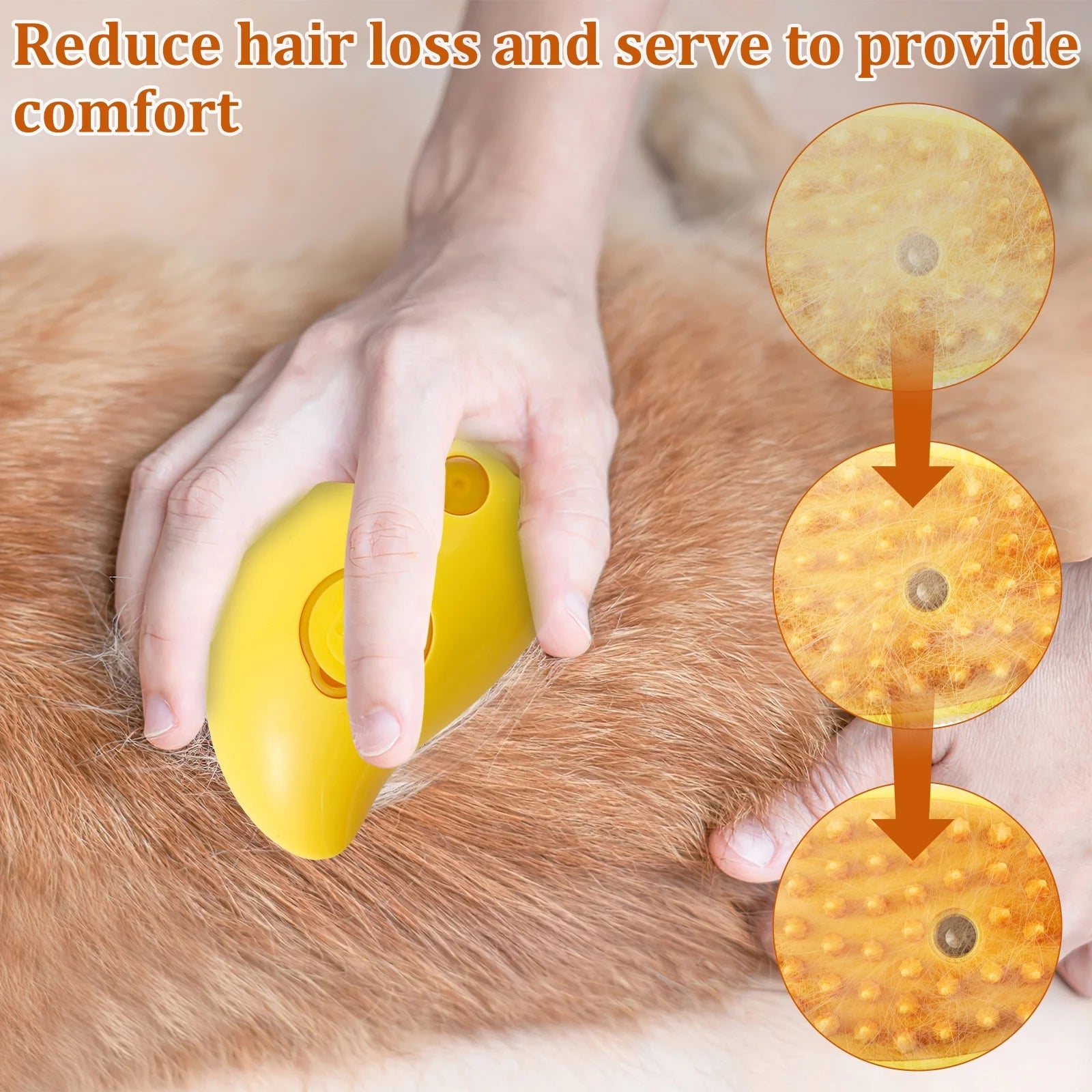 Revolutionary 3-in-1 Cat Steamy Brush: USB Rechargeable Self-Cleaning Grooming Tool for Effortless Shedding and Pampering