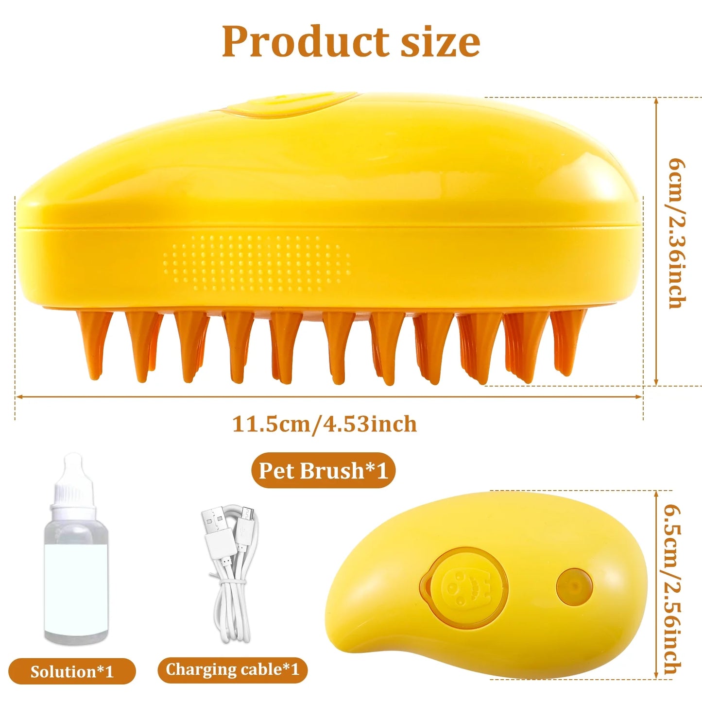Revolutionary 3-in-1 Cat Steamy Brush: USB Rechargeable Self-Cleaning Grooming Tool for Effortless Shedding and Pampering