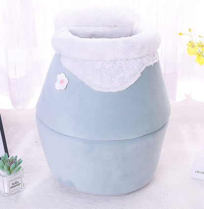 3-In-1 Cat and Dog Pet House Basin-Shaped Cave Soft Bed