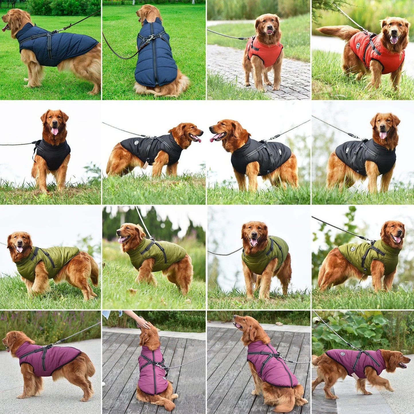 Ultimate Waterproof Winter Dog Coat with Built-in Harness - Warm Vest for Small to Large Dogs